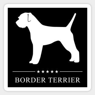 Border Terrier Dog White Silhouette Magnet